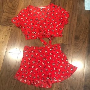 American Eagle Matching set Blouse and Shorts
